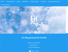 Tablet Screenshot of eh-wassertechnik.de